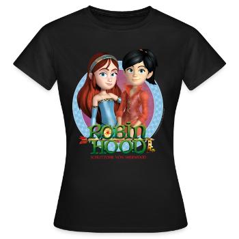 Robin Hood Maid Marian Und Scarlett - Frauen T-Shirt - Schwarz - Vorne - AI Model Female 172 dark (172cm)