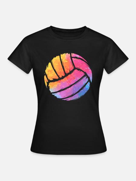 Volleyball Colorful Ball Player Volleyball Player - Women's T-Shirt - black