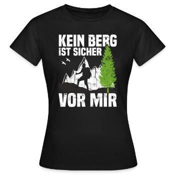 Bergsteiger Wanderer Bergsteigen - Frauen T-Shirt - Schwarz - Vorne - AI Model Female 172 dark (172cm)