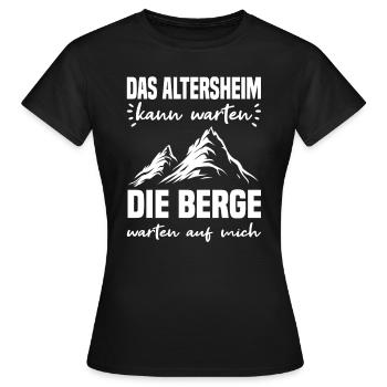 Bergsteiger Wanderer Bergsteigen - Frauen T-Shirt - Schwarz - Vorne - AI Model Female 172 dark (172cm)