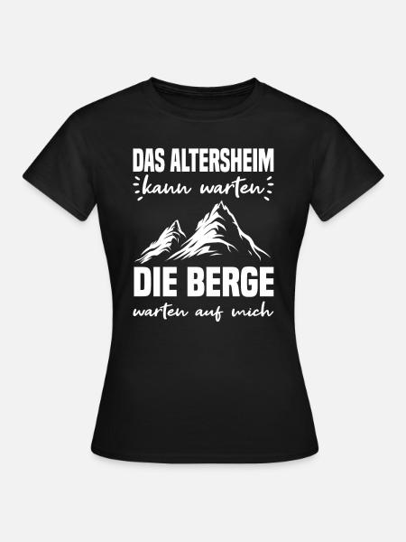 Bergsteiger Wanderer Bergsteigen - Frauen T-Shirt - Schwarz
