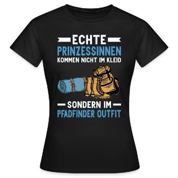 Pfadfinder Scout Pfadfinderin Camping - Frauen T-Shirt - Schwarz - Vorne - AI Model Female 172 dark (172cm)