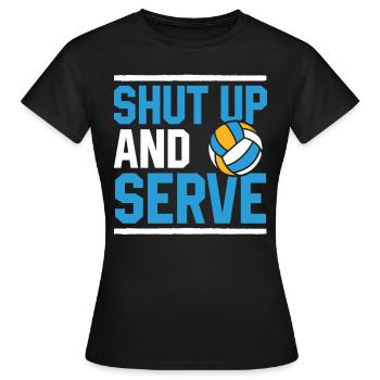 Volleyball en disant drôle - T-shirt Femme - noir - Devant - AI Model Female 172 dark (172cm)
