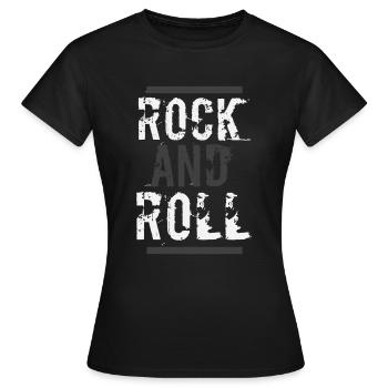 Rock and roll - T-shirt Femme - noir - Devant - AI Model Female 172 dark (172cm)