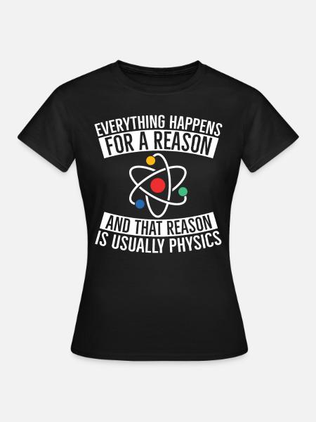 Motivo della fisica - Maglietta da donna - nero
