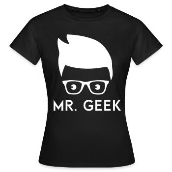 Mister Geek - Frauen T-Shirt - Schwarz - Vorne - AI Model Female 172 dark (172cm)