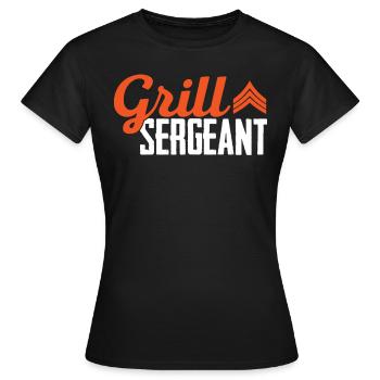 Grill Sergeant - Frauen T-Shirt - Schwarz - Vorne - AI Model Female 172 dark (172cm)
