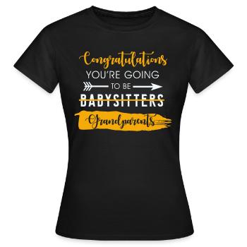 Félicitations aux grands-parents - T-shirt Femme - noir - Devant - AI Model Female 172 dark (172cm)