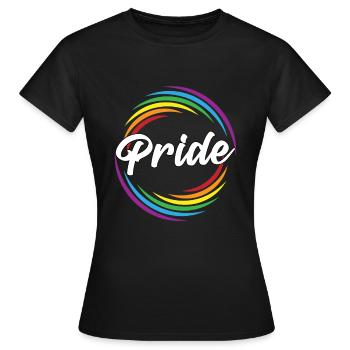 Pride Rainbow Swirl - Women's T-Shirt - black - Front - AI Model Female 172 dark (172cm)