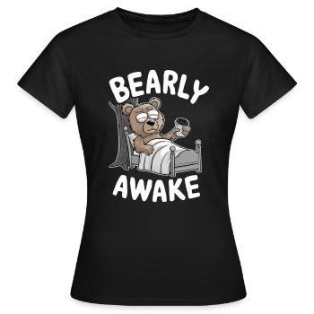 Réveillé tôt - T-shirt Femme - noir - Devant - AI Model Female 172 dark (172cm)