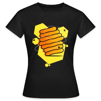 Abeille apiculteur miel abeille - T-shirt Femme - noir - Devant - AI Model Female 172 dark (172cm)