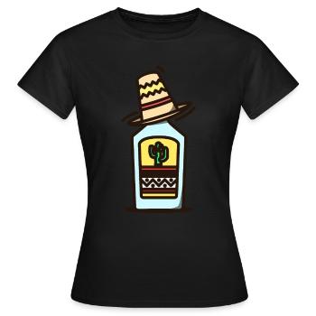 tequila - T-shirt Femme - noir - Devant - AI Model Female 172 dark (172cm)