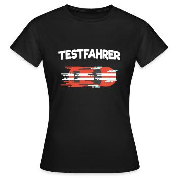 Motorsport, - Frauen T-Shirt - Schwarz - Vorne - AI Model Female 172 dark (172cm)