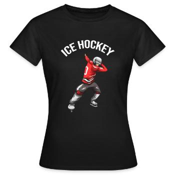 Hockey sur glace hockey sur gazon - T-shirt Femme - noir - Devant - AI Model Female 172 dark (172cm)