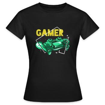 Gamer - Women's T-Shirt - black - Front - AI Model Female 172 dark (172cm)