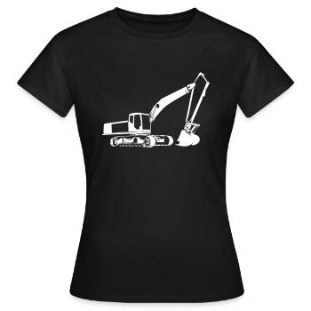 Bagger Straße Baggern - Frauen T-Shirt - Schwarz - Vorne - AI Model Female 172 dark (172cm)