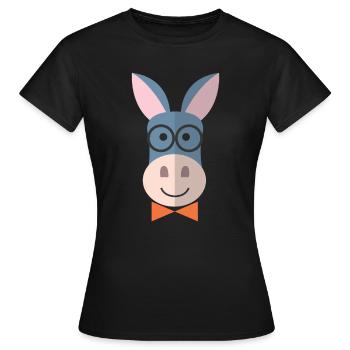 Donkey donkey animals - Women's T-Shirt - black - Front - AI Model Female 172 dark (172cm)
