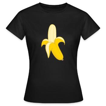 Banane en bonne santé - T-shirt Femme - noir - Devant - AI Model Female 172 dark (172cm)