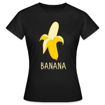 Banane banane - T-shirt Femme - noir - Devant - AI Model Female 172 dark (172cm)