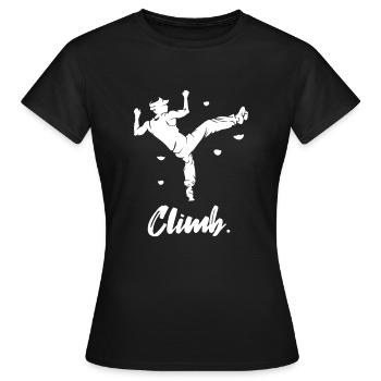 bouldering - T-shirt Femme - noir - Devant - AI Model Female 172 dark (172cm)