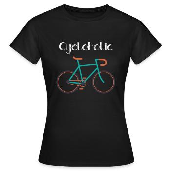 Fahrrad Rennrad Cycloholic - Frauen T-Shirt - Schwarz - Vorne - AI Model Female 172 dark (172cm)