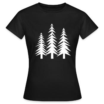 forestier - T-shirt Femme - noir - Devant - AI Model Female 172 dark (172cm)