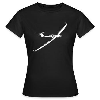 Segelfliegen Segelflieger Pilot Fliegen Flugplatz - Frauen T-Shirt - Schwarz - Vorne - AI Model Female 172 dark (172cm)