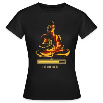 Meditate Meditation Spirituality - Women's T-Shirt - black - Front - AI Model Female 172 dark (172cm)