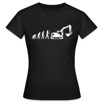 opérateur de pelle - T-shirt Femme - noir - Devant - AI Model Female 172 dark (172cm)