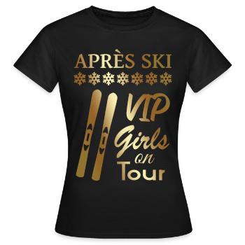 APRÈS SKI GIRLS - T-shirt Femme - noir - Devant - AI Model Female 172 dark (172cm)