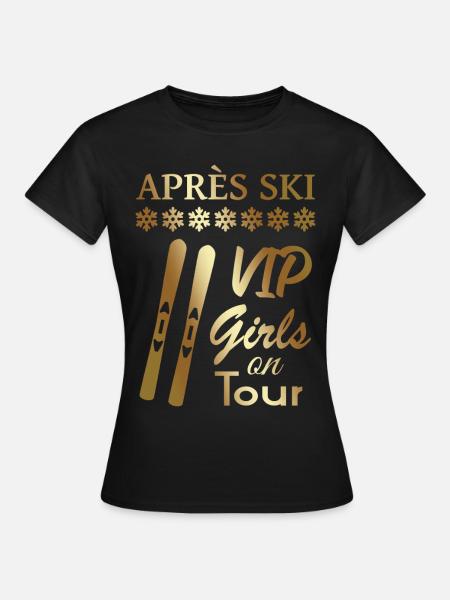 ABRÈS SKI CHICAS - Dame-T-shirt - sort