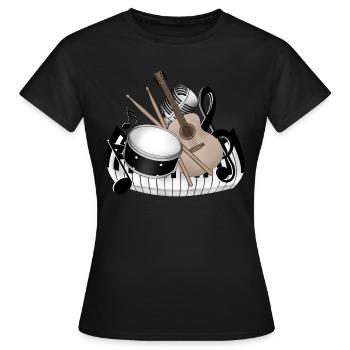 Instruments - Women's T-Shirt - black - Front - AI Model Female 172 dark (172cm)