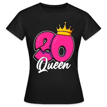30th Birthday 30 Queen Birthday 30 Years - Women's T-Shirt - black - Front - AI Model Female 172 dark (172cm)