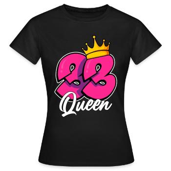 33rd Birthday 33 Queen Birthday 33 years - Women's T-Shirt - black - Front - AI Model Female 172 dark (172cm)