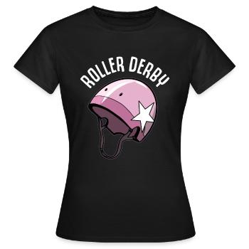 ROLLER DERBY - T-shirt Femme - noir - Devant - AI Model Female 172 dark (172cm)