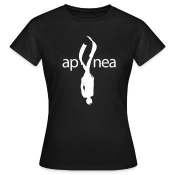 Apnoe Tauchen - Frauen T-Shirt - Schwarz - Vorne - AI Model Female 172 dark (172cm)