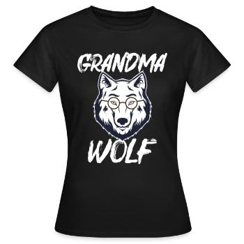 Grandma Wolf White Direwolf Glasses Gift - Women's T-Shirt - black - Front - AI Model Female 172 dark (172cm)