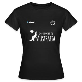 In support of AUSTRALIA - Women's T-Shirt - black - Front - AI Model Female 172 dark (172cm)