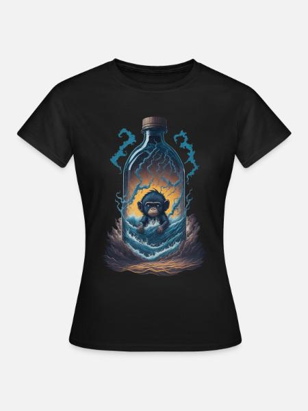 Affe - Frauen T-Shirt - Schwarz