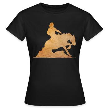 Sliding stop Western riding Reining gift - Women's T-Shirt - black - Front - AI Model Female 172 dark (172cm)