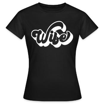 Coole Frau Matching Paar Hochzeitsfeier Ehe - Frauen T-Shirt - Schwarz - Vorne - AI Model Female 172 dark (172cm)