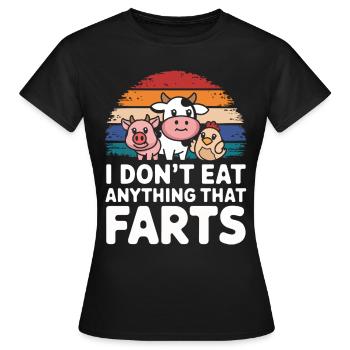 Végétarien Végétalien Végétarien Végétarien - T-shirt Femme - noir - Devant - AI Model Female 172 dark (172cm)