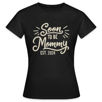 Bald Mama Est 2024 / Beförderung zur Mama 2024 - Frauen T-Shirt - Schwarz - Vorne - AI Model Female 172 dark (172cm)