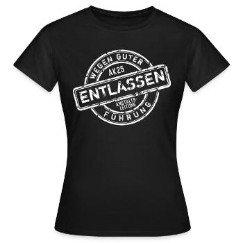 ABSCHLUSS 2025 - ABSCHLUSSKLASSE ABSCHLUSSPRÜFUNG - Frauen T-Shirt - Schwarz - Vorne - AI Model Female 172 dark (172cm)