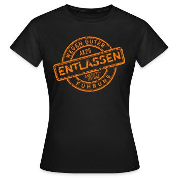 ABSCHLUSS 2025 - ABSCHLUSSKLASSE - ABSCHLUSSPRÜFUN - Frauen T-Shirt - Schwarz - Vorne - AI Model Female 172 dark (172cm)