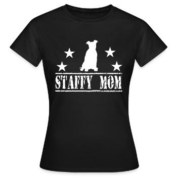 Stafford T-Shirt Staffy Mom Hundemama - T-shirt Femme - noir - Devant - AI Model Female 172 dark (172cm)