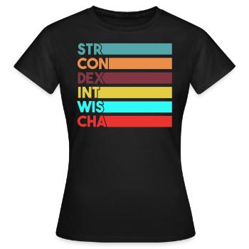 Gamer Stats Cadeau - T-shirt Femme - noir - Devant - AI Model Female 172 dark (172cm)
