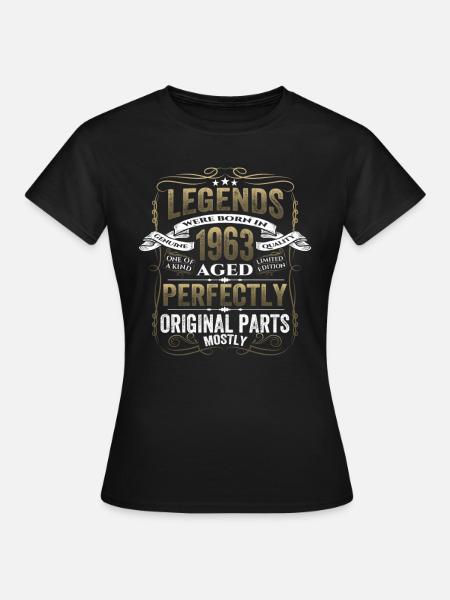 Legende 1963 Geburtstag Geschenk Damen und Herren - Dame-T-shirt - sort
