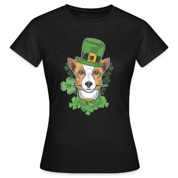 Chien irlandais | Chien doux St Patrick - T-shirt Femme - noir - Devant - AI Model Female 172 dark (172cm)