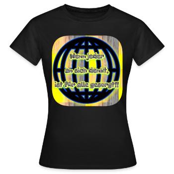 Wenn jeder... - Club WoW - Frauen T-Shirt - Schwarz - Vorne - AI Model Female 172 dark (172cm)